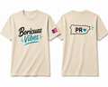 Combo Boricuas Vibes – T-Shirt Crema + Gorra Crema + Sticker GRATIS
