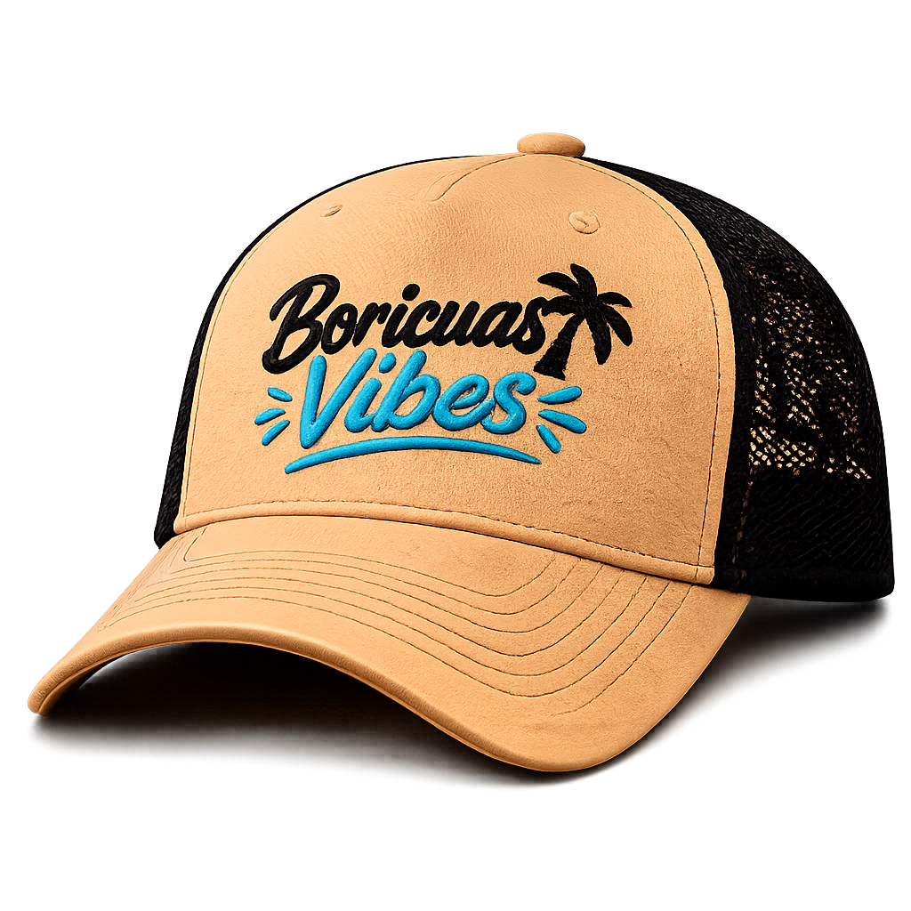 Combo Boricuas Vibes – T-Shirt Crema + Gorra Crema + Sticker GRATIS